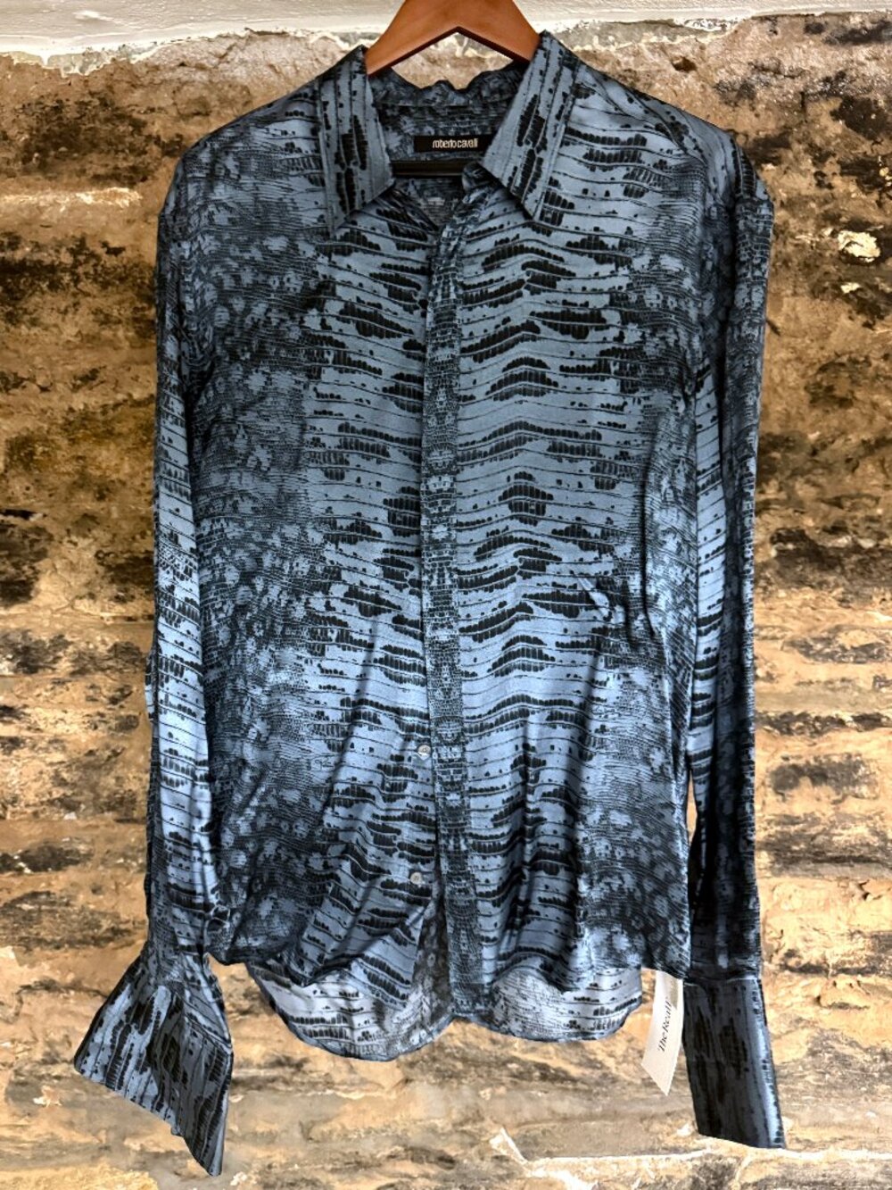 Roberto Cavalli Exotic Print Dress Shirt